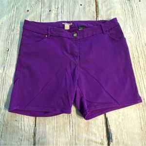 H&M Purple Bermuda Shorts